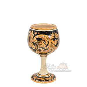 Calice h 20 ornato fondo nero