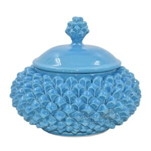 Biscottiera a pigna Ø 20 turchese