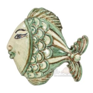 Pesce da appendere medio 17x16 mono verde