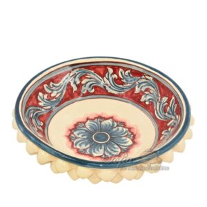 Ciotola a pigna Ø 20 ornato blu/bordeaux