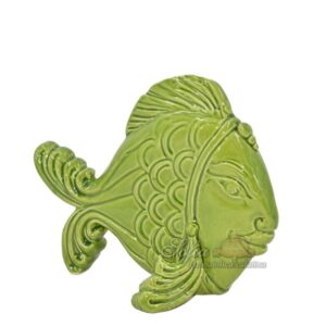 Pesce appoggio medio 17x16 verde foglia