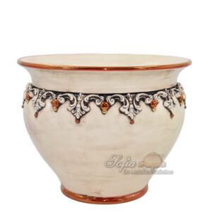 Cachepot Ø 40 plastico sofia madreperla oro e lustri