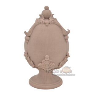 Uovo c/piede h 35 plastico sofia tortora opaco