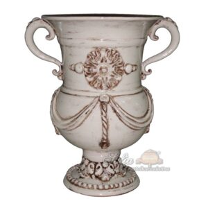 Vaso monumentale h 31 plastico sofia avorio