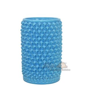Vaso pigna cilindro h 35 turchese