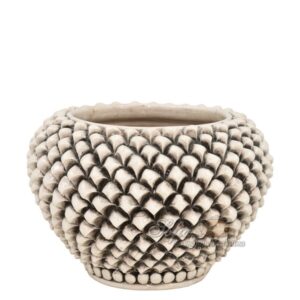 Cachepot a pigna Ø 33 madreperla antichizzato