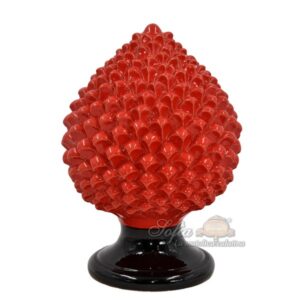 Pigna artigianale h 25 rosso/nero