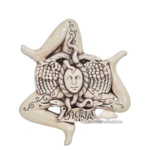 Trinacria sgambata Ø 38 madreperla antichizzato