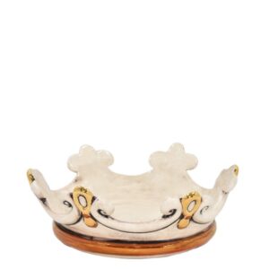 Corona svuota tasche piccola d. 20 cm madreperla antichizzato oro e lustri