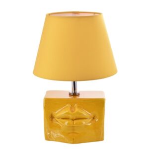 Lume scatola con espressione 21x13 senape (h25 c/paralume Ø25)