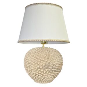 Lume palla a pigna h 30 avorio integrale (h60 c/paralume Ø45)