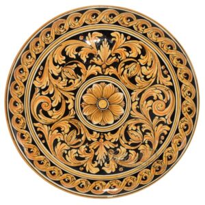 Piatto Ø 43 ornato fondo nero