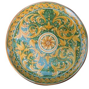 Piatto Ø 43 ornato fondo verde