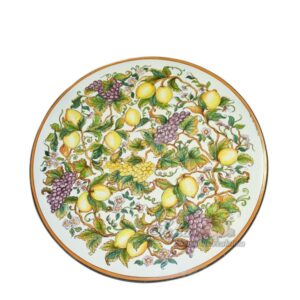 Tavolo in pietra lavica Ø 100 c/limoni (c/piede articolo 114)