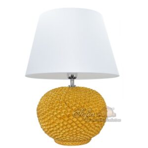 Lume palla a pigna h 30 senape (h60 c/paralume Ø45)