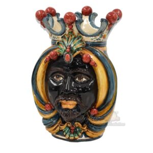 Testa h 38 blu/arancio/rosso maschio moro