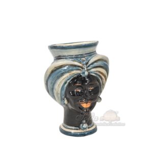 Testa h 16 corona liscia tuareg mono blu maschio moro - Bomboniera