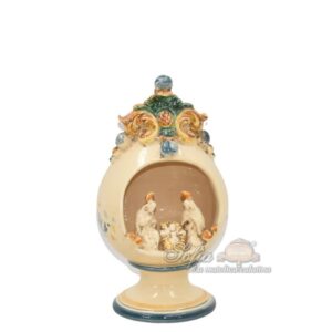 Uovo c/piede h 18 plastico sofia c/natività tricolore