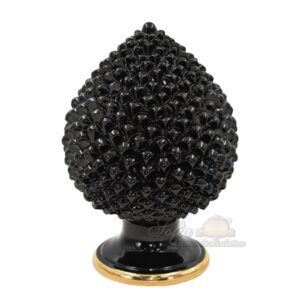 Pigna artigianale h 40 black/gold