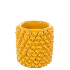 Cilindro a pigna h 10 senape - Bomboniera