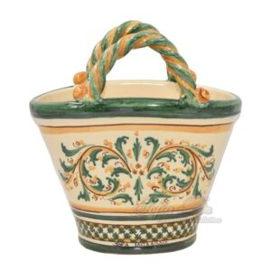 Coffa piccola h 25 s. d'arte verde/arancio