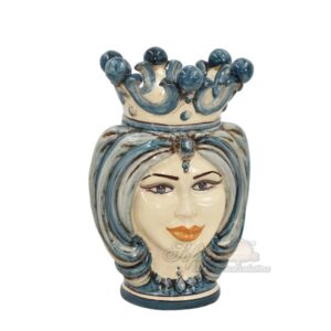 Testa h 25 turbante mono blu femmina