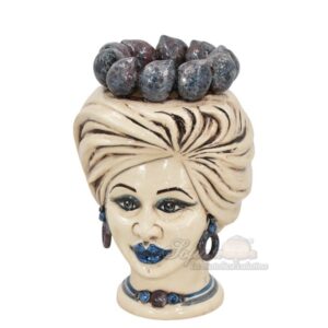 Testa h 20 tuareg corona limoni blu madreperla colorato di lustro glicine