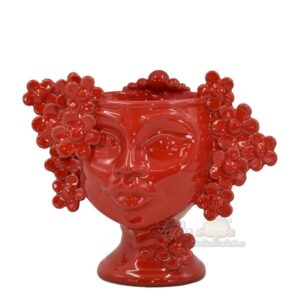 Testa h 20 c/fiori rosso fuoco femmina