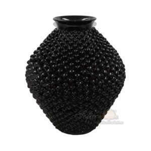 Vaso boccia pigna h 40 black line