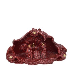 Natività media 14x10 bordeaux/oro