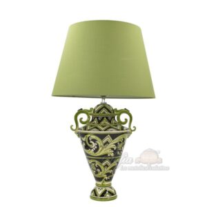 Lume defra Parigi h 35 nero/verde (h63 c/paralume Ø35)