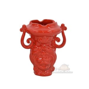 Testa a posacenere h 15 rosso fuoco maschio - Bomboniera