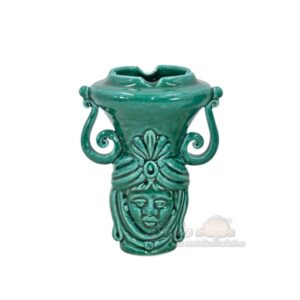 Testa a posacenere h 15 verde smeraldo femmina - Bomboniera