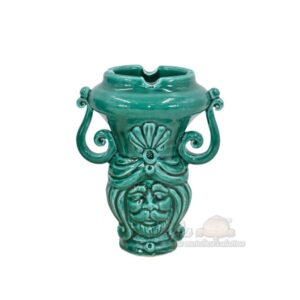 Testa a posacenere h 15 verde smeraldo maschio - Bomboniera