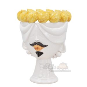 Testa h 30 zahira corona limoni gialli white & lemon maschio con labbra arancione