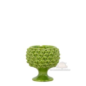 Vaso mezza pigna posacenere Ø 10 verde foglia - Bomboniera