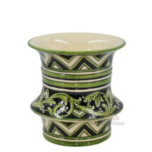 Vaso cilindro a fasce h 25 - Ø 23 Parigi nero/verde