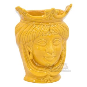 Applique a testa di moro liscia h 25 senape femmina