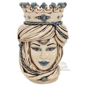 Testa h 48 tuareg con corona madreperla antichizzato mono blu femmina