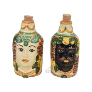 Set teste olio e aceto verde/arancio maschio moro