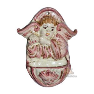 Acquasantiera piccola flauto h 13 mono bordeaux - Bomboniera