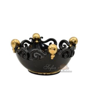Centrotavola pallina Ø 25 black/gold