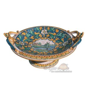 Alzata Ø 30 decoro riccioli c/paesaggio