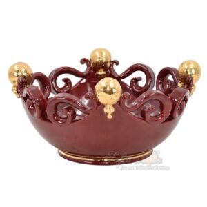 Centrotavola pallina Ø 25 bordeaux/oro