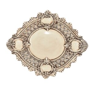 Centrotavola traforato 1° M 36x30 madreperla antichizzato