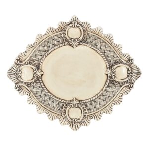Centrotavola traforato 2° M 42x30 madreperla antichizzato