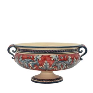 Alzata tonda liscia Ø 30 ornato blu/bordeaux