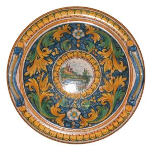 Centrotavola Ø 30 ornato calatino c/paesaggio