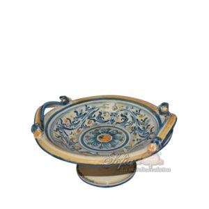 Alzata Ø 20 s. d'arte blu/arancio