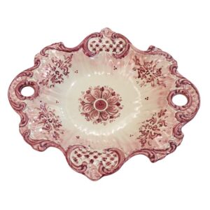 Centrotavola barocco 1° M 29x26 s. d'arte mono bordeaux